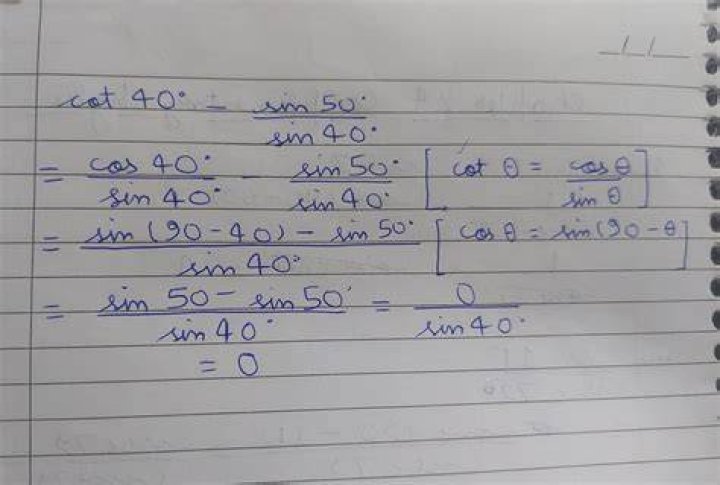 An expression for sin(40)
