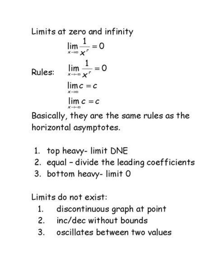 Does an equation containing infinity not equal 0 or infinity exist?
