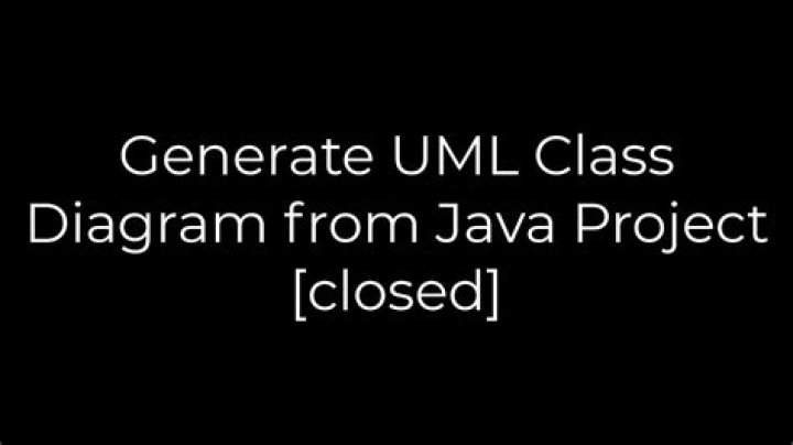 Generate UML Class Diagram from Java Project [closed]