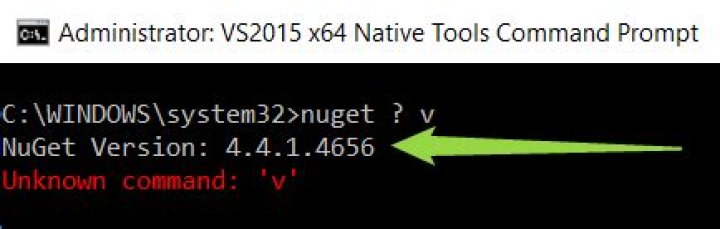 Get NuGet.exe version from command-line
