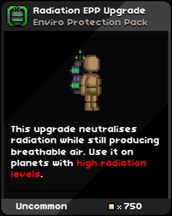 How do you avoid getting radiation in starbound?