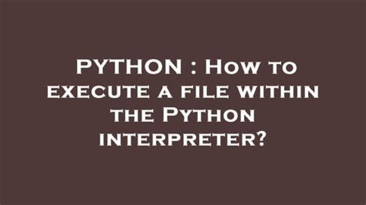 How to execute a file within the Python interpreter?