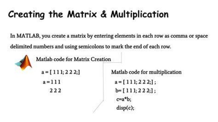Matlab code for creating matrix