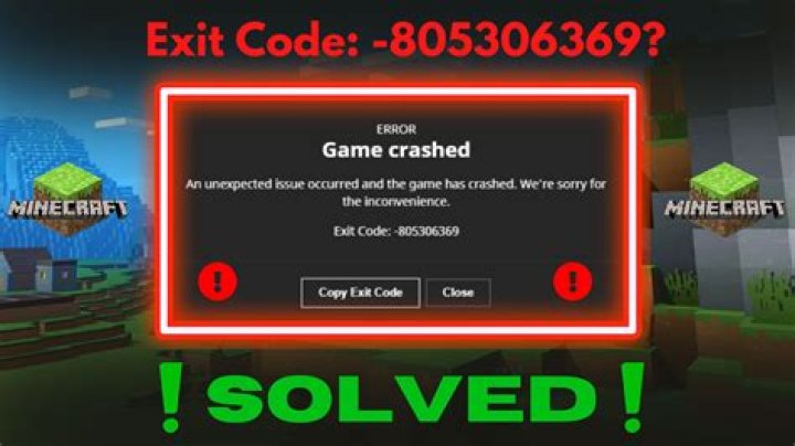 Minecraft crashes with exit code -805306369