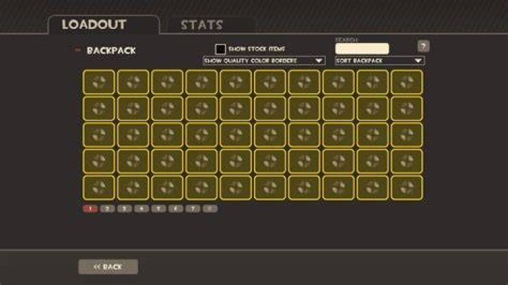 TF2 Backpack items not showing up — stuck on loading